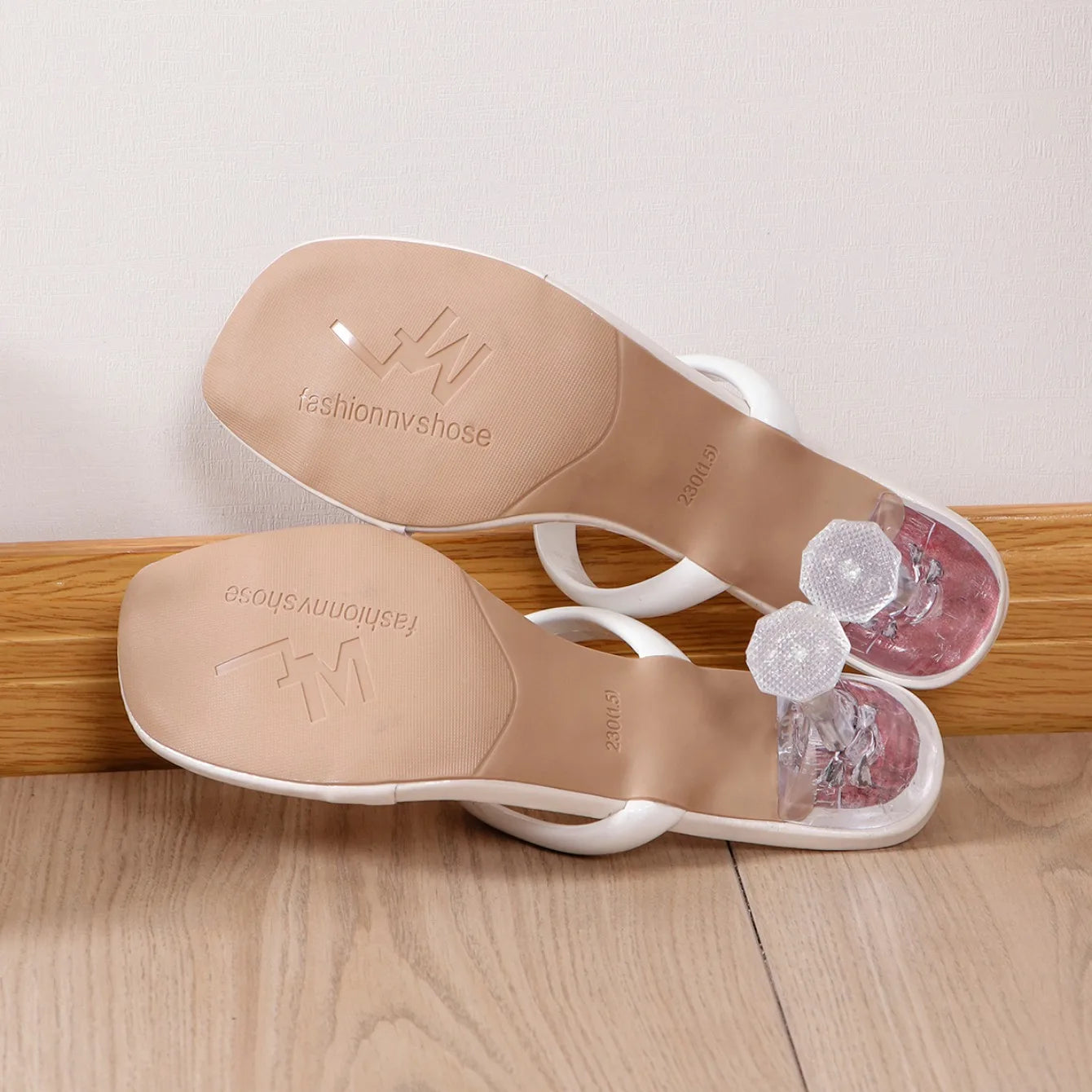 Narrow Band Platform Sandals - Women’s High Heels with Ankle Strap, Party Shoes