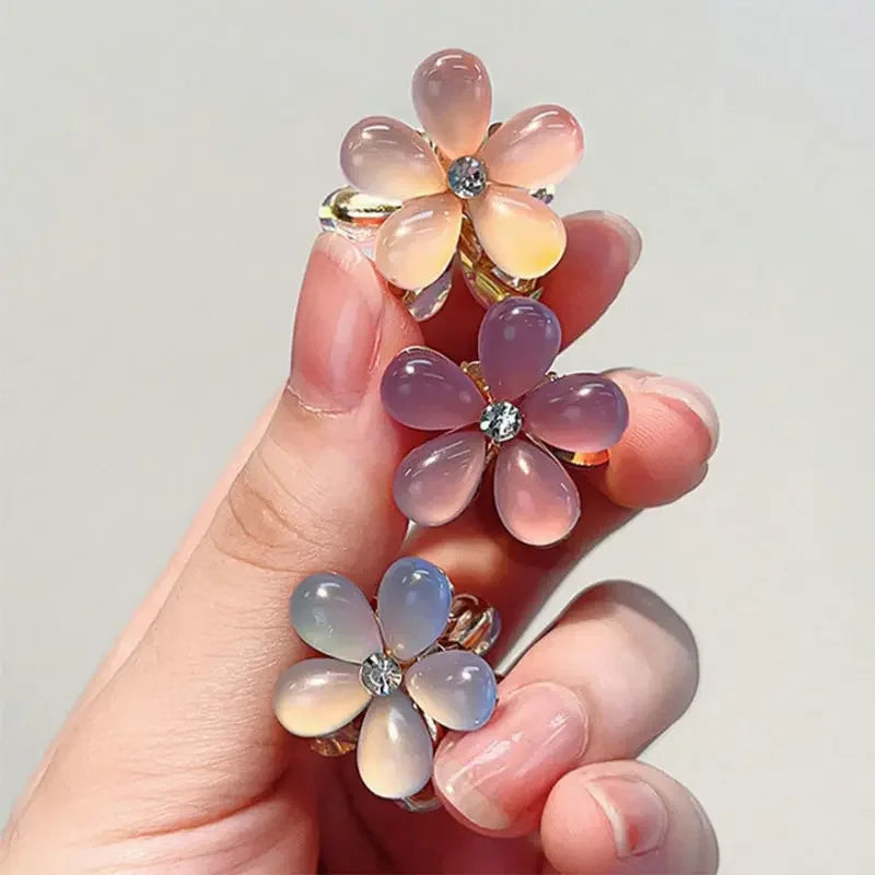 Cute Mini Flower Hair Clips - Colorful Opal Barrettes for Girls (1/10pcs)