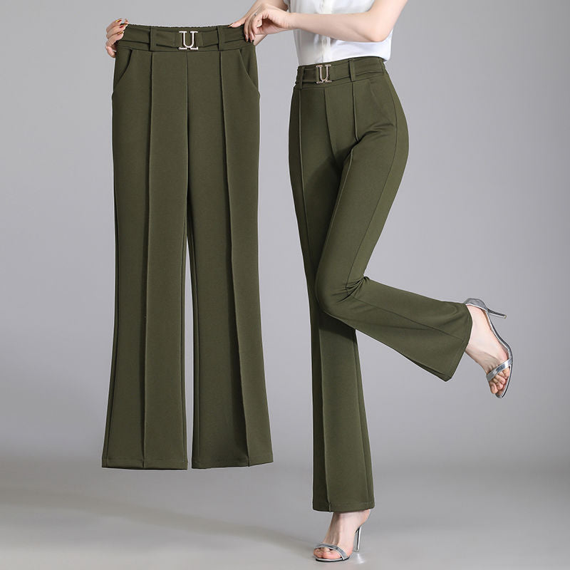 2024 Autumn/Winter Women's High Waist Patchwork Slim Pants
