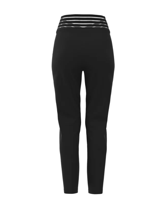 Summer Loose Fit Women's Work Pants - Hollow Out Overlap Waist Spliced Capris