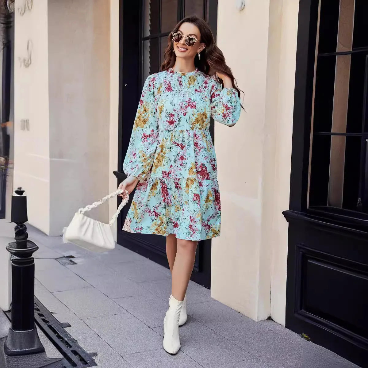 European & American Fashion - Summer/Autumn Loose Waist Cake Skirt Dress